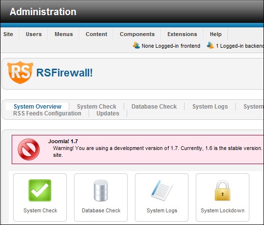 RSFirewall! compatible with Joomla! 1.7